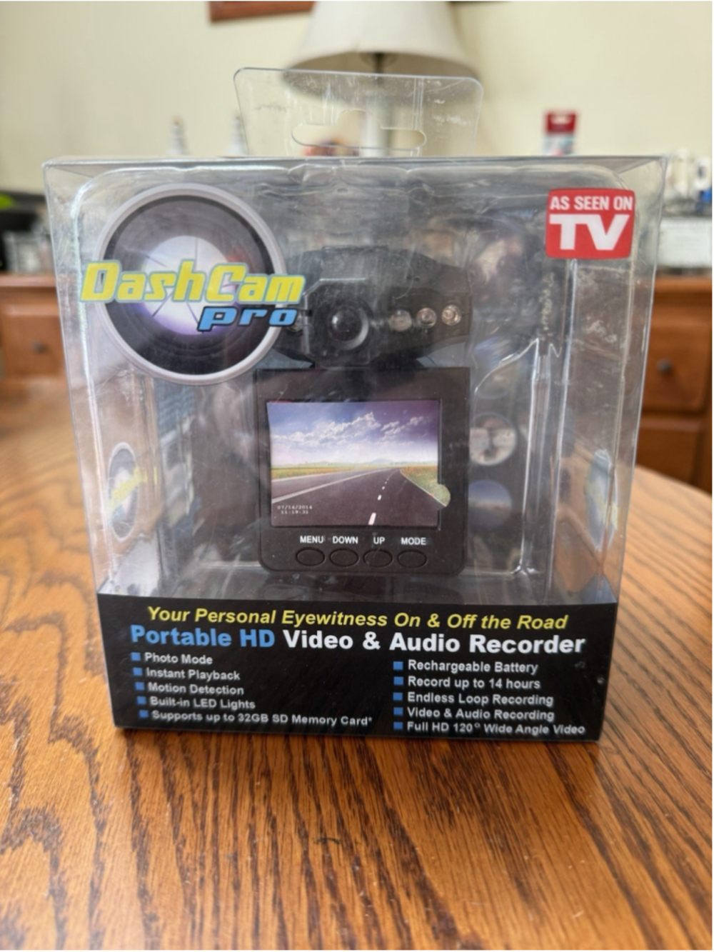 Dash Cam Pro Portable HD Video & Audio Recorder Black New
